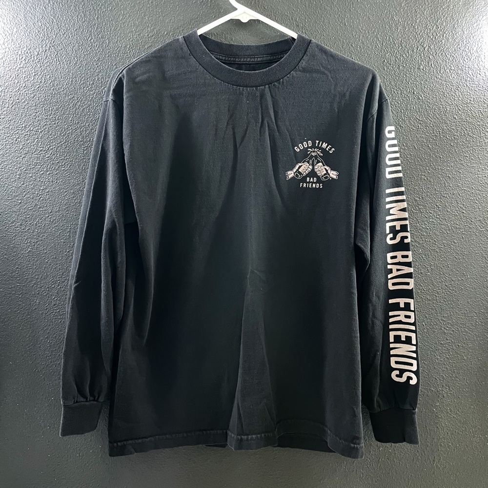 Black Sketchy Tank long sleeve graphic t-shirt